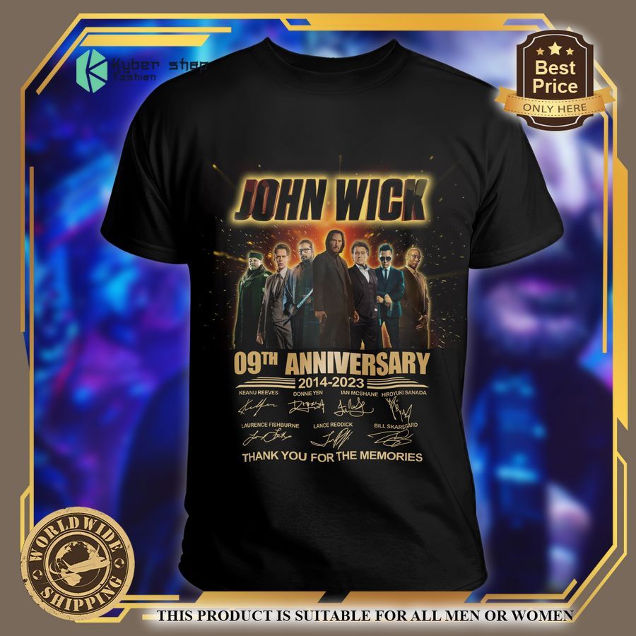 john wick 4 thank you for the memories 9th anniversary t shirt 1 17