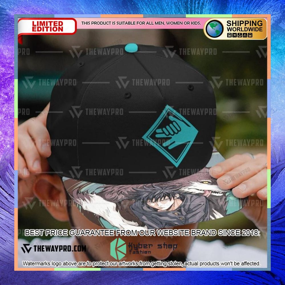 Jujutsu Kaisen Megumi Fushiguro Snapback Cap 6 jujutsu kaisen megumi fushiguro snapback cap 3 611