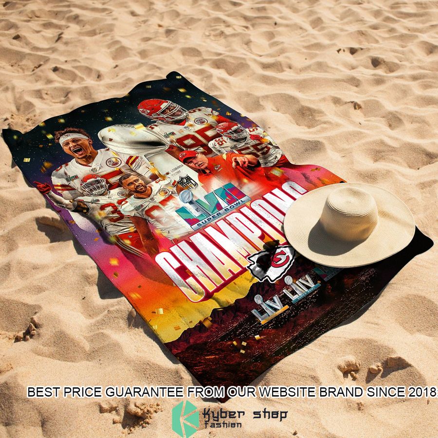 Kansas City Chiefs Super Bowl LVII Champions Beach Towel 3 kansas city chiefs super bowl lvii champions beach towel 3