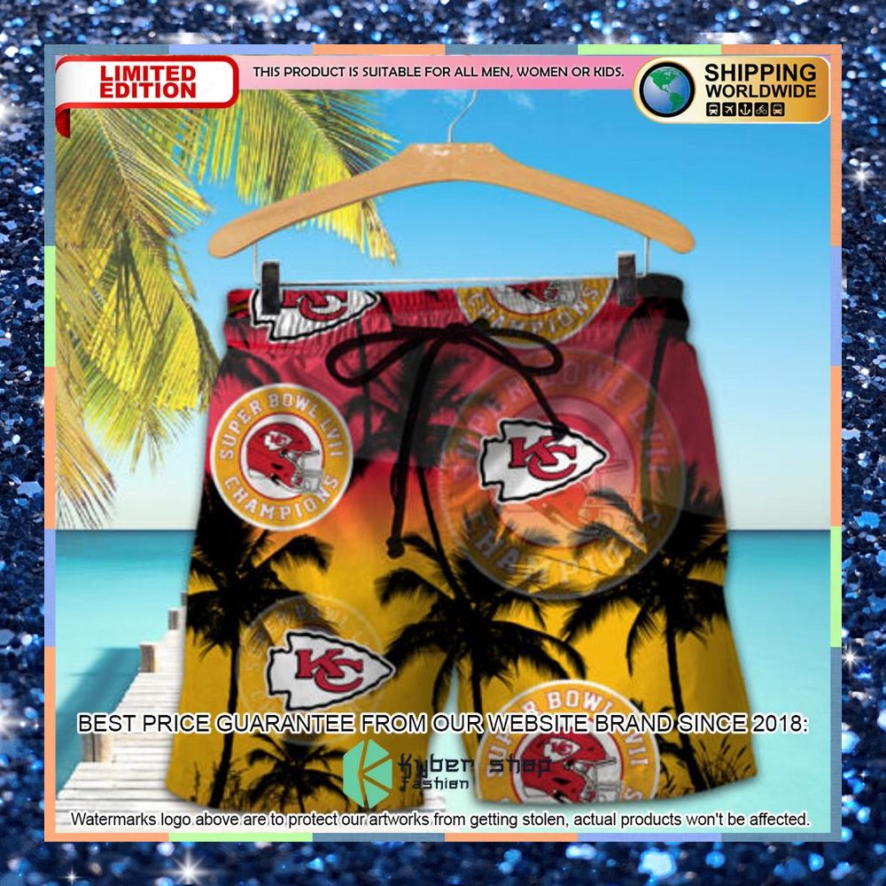 Kansas City Chiefs Super Bowl LVII Champions Hawaiian Shirt, Shorts 6 kansas city chiefs super bowl lvii champions hawaiian shirt shorts 3 194