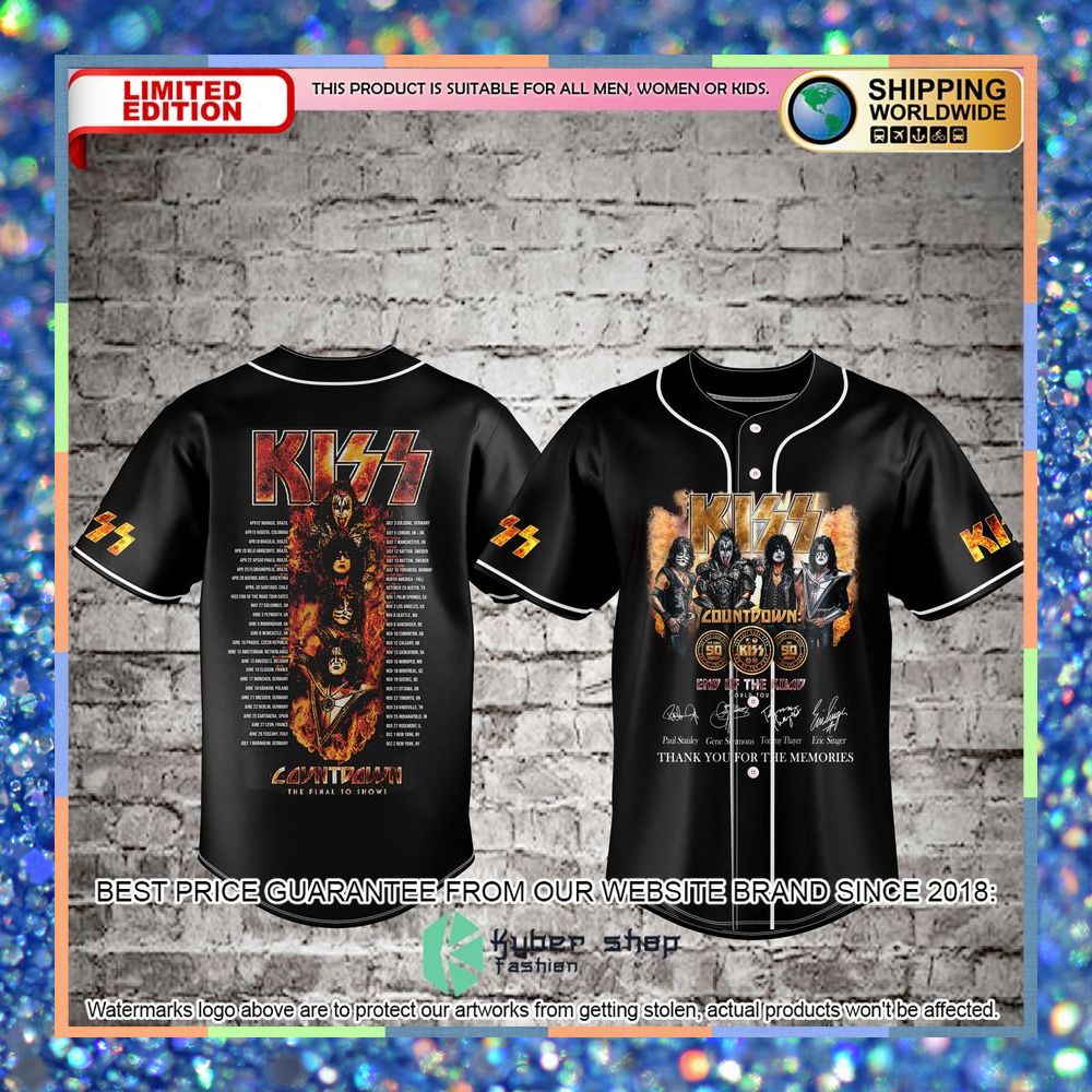 kiss band baseball jersey 1 334