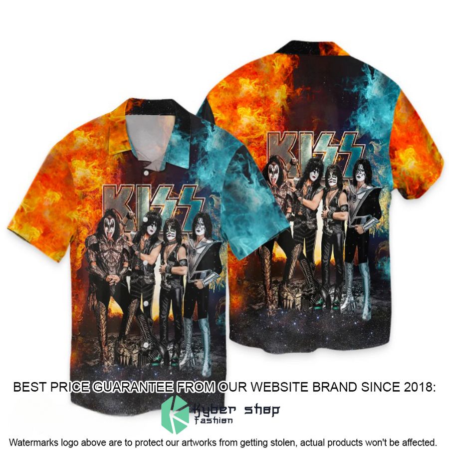 kiss band hawaiian shirt 1 877