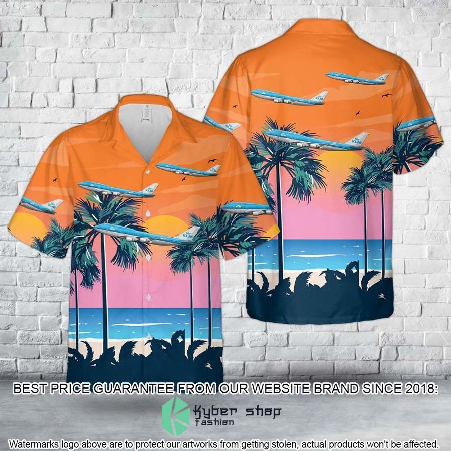 klm royal dutch airlines city of atlanta boeing 747 406 ph bfa hawaiian shirt 1 56