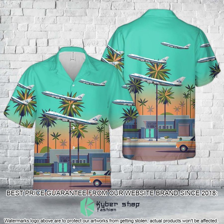 klm royal dutch airlines mississippi boeing 747 206b ph bua hawaiian shirt 1 643