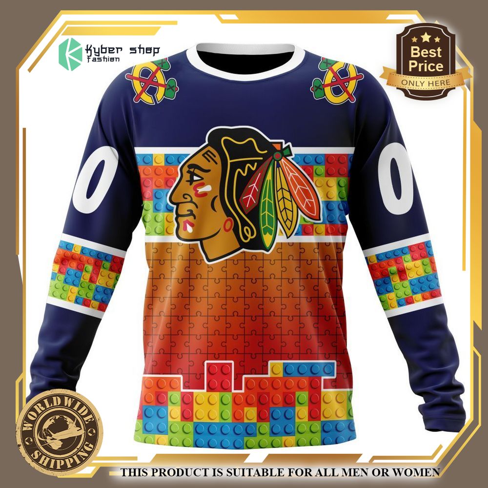 Personalized Chicago Blackhawks Autism Awareness Shirt, Hoodie 6 personalized chicago blackhawks autism awareness shirt hoodie 6