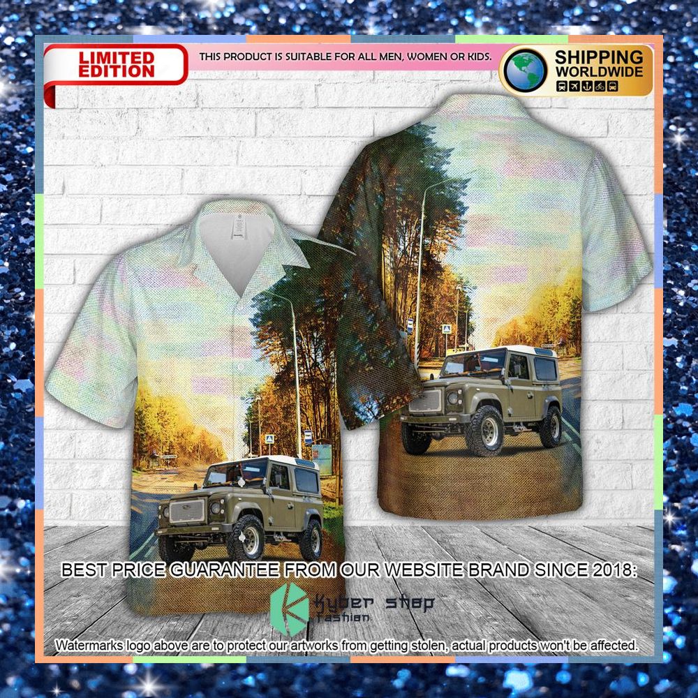 land rover defender 90 hawaiian shirt 1 594