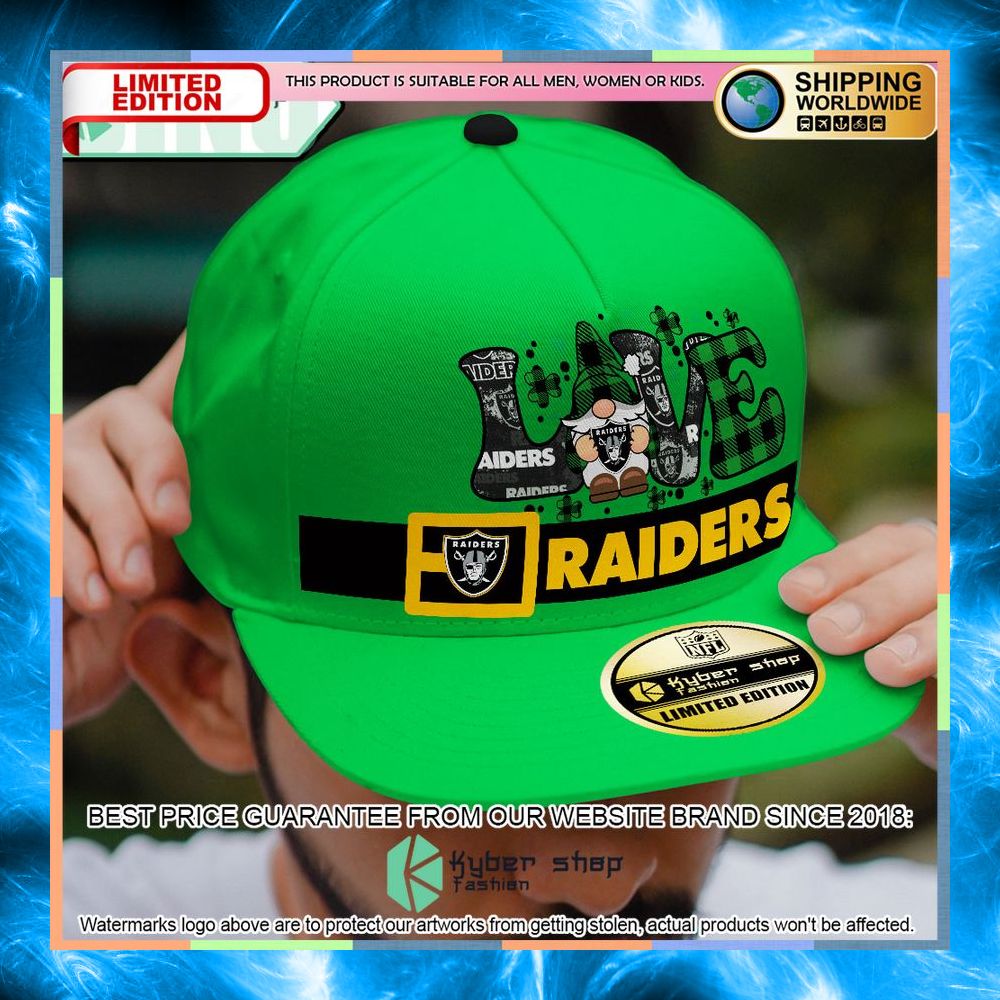 Las Vegas Raiders St Patrick Day Cap Hat 7 las vegas raiders st patrick day cap hat 1 283