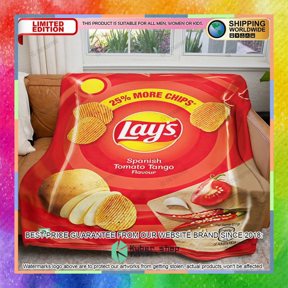 Lay's Spanish Tomato Tango Soft Blanket 3 lays spanish tomato tango soft blanket 1 321
