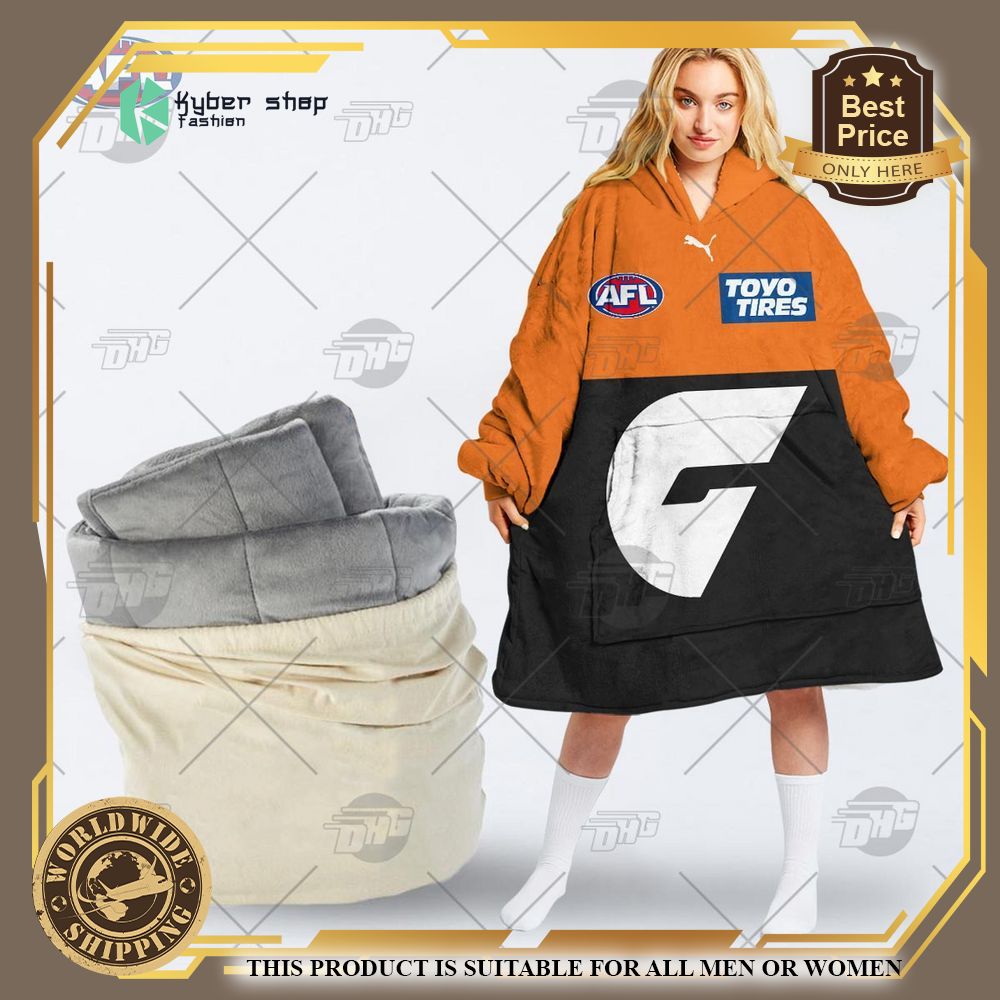 personalized afl greater western sydney giants hoodie blanket 1