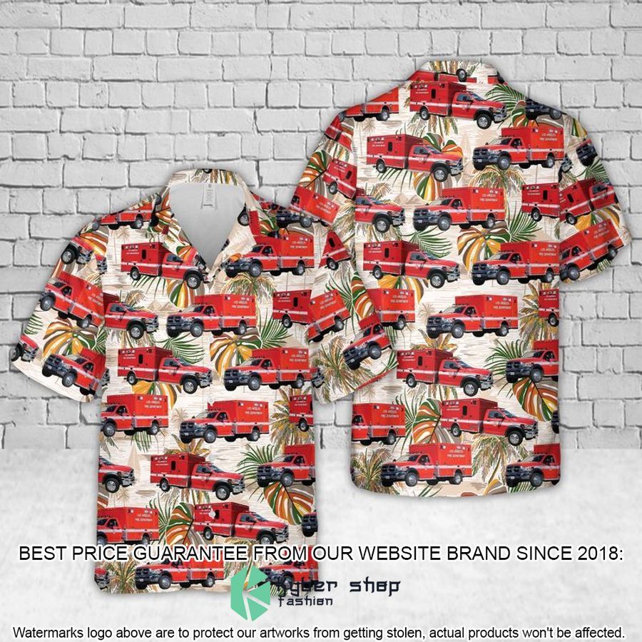 los angeles county california ems hawaiian shirt 1 589
