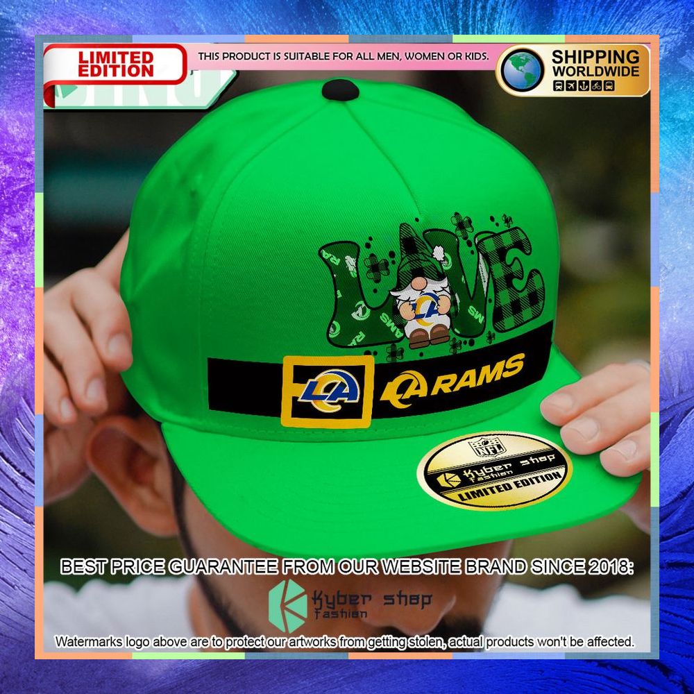 Los Angeles Rams St Patrick Day Cap Hat 4 los angeles rams st patrick day cap hat 1 963