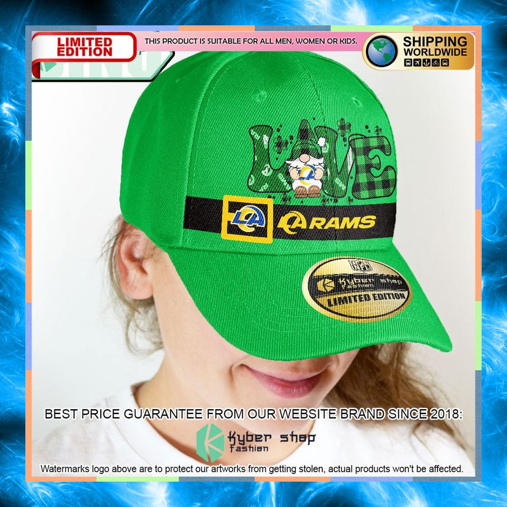 Los Angeles Rams St Patrick Day Cap Hat 8 los angeles rams st patrick day cap hat 2 874