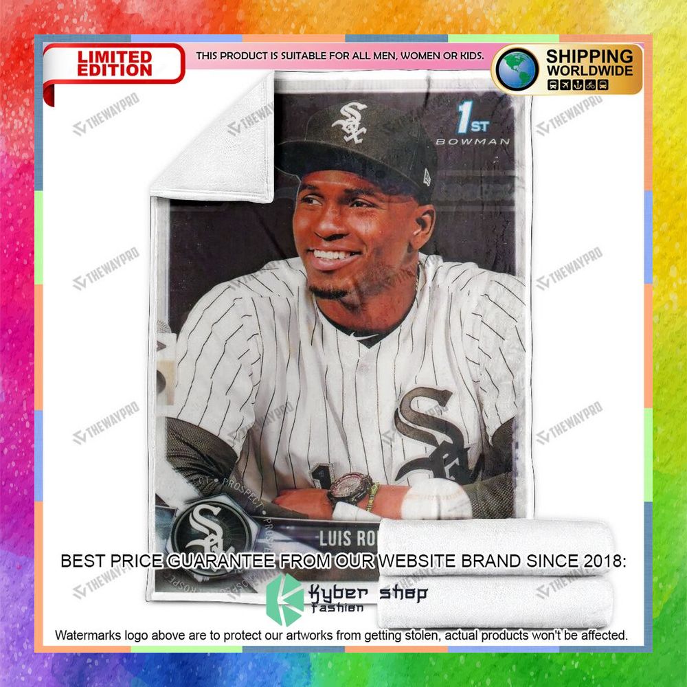 Luis Robert Chicago White Sox Baseball Card Soft Blanket 6 luis robert chicago white sox baseball card soft blanket 2 620