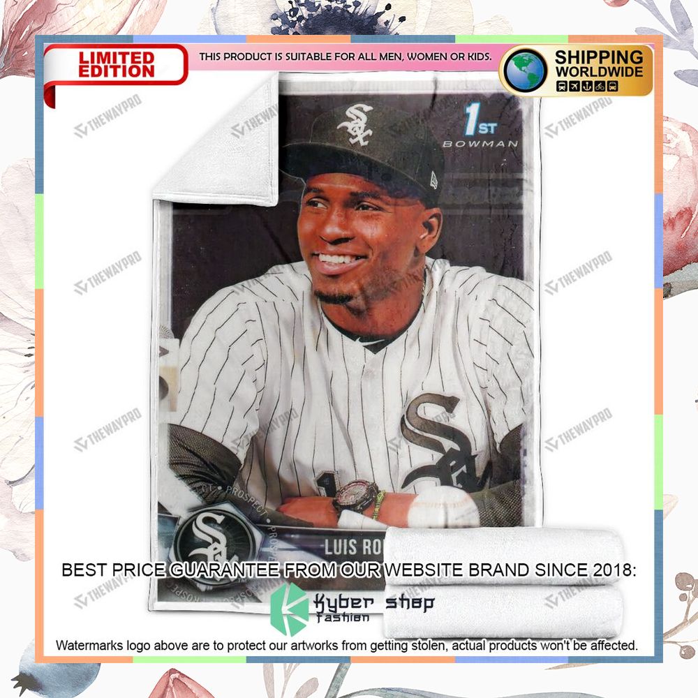 Luis Robert Chicago White Sox Baseball Card Soft Blanket 10 luis robert chicago white sox baseball card soft blanket 2 861