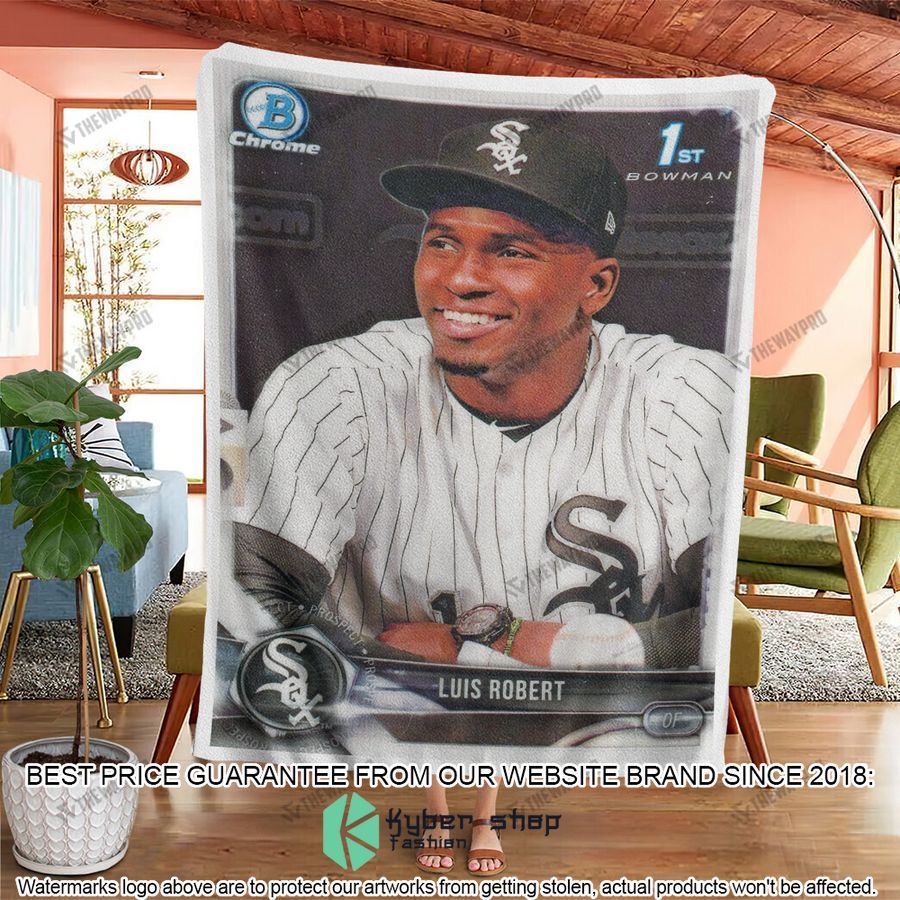 Luis Robert Chicago White Sox Baseball Card Soft Blanket 3 luis robert chicago white sox baseball card soft blanket 3 811