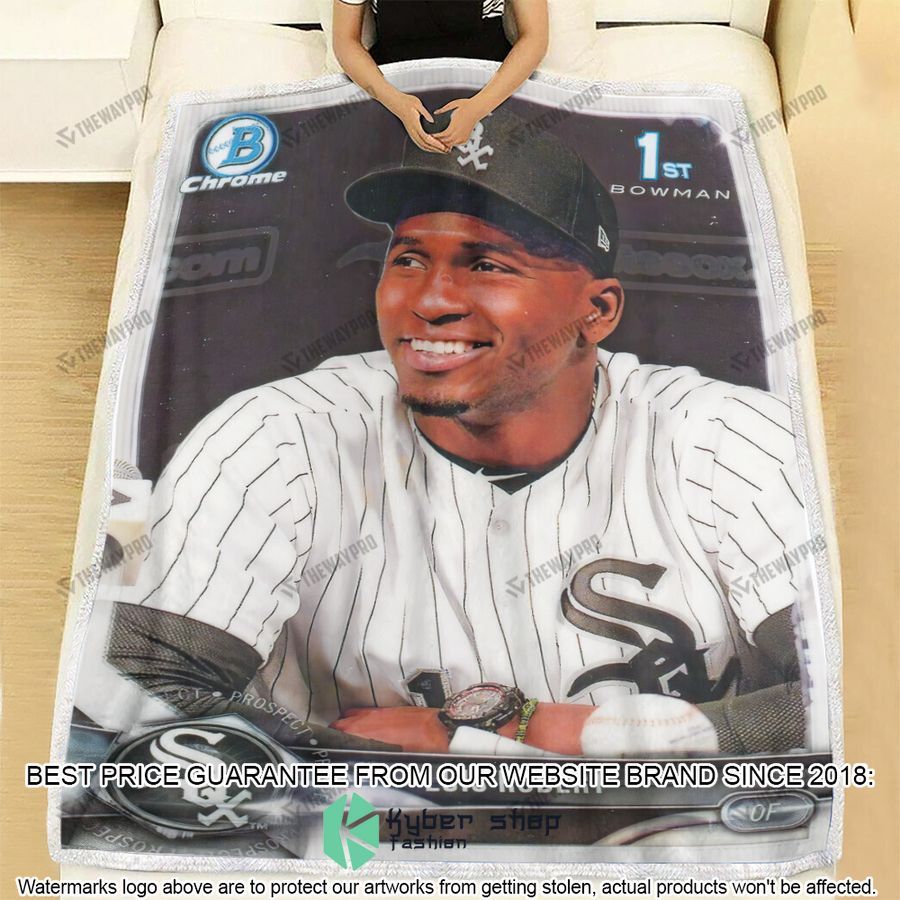 Luis Robert Chicago White Sox Baseball Card Soft Blanket 4 luis robert chicago white sox baseball card soft blanket 4 798