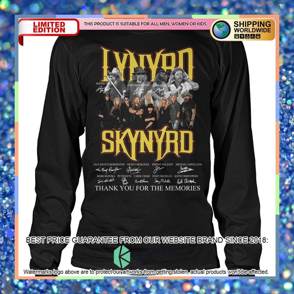 Lynyrd Skynyrd Thank you for the memories Shirt, Hoodie 10 lynyrd skynyrd thank you for the memories shirt hoodie 5 98