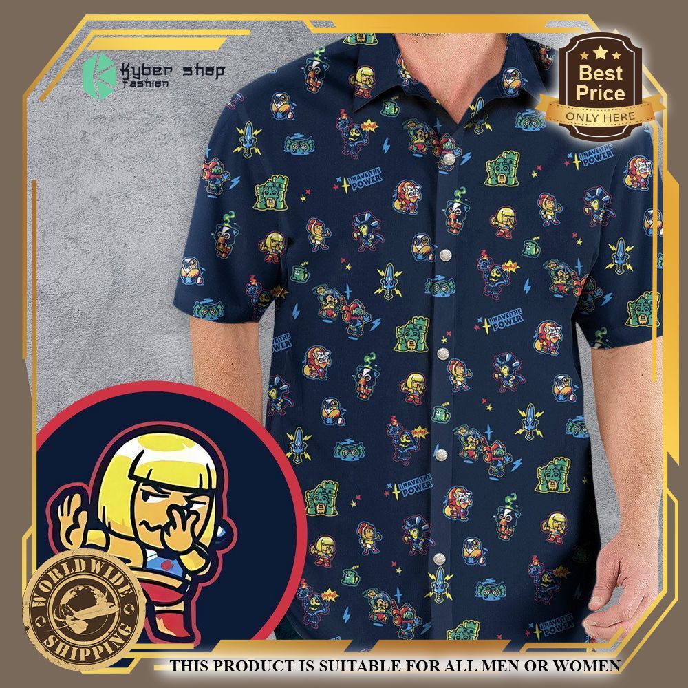 masters of the universe pattern hawaiian shirt 1