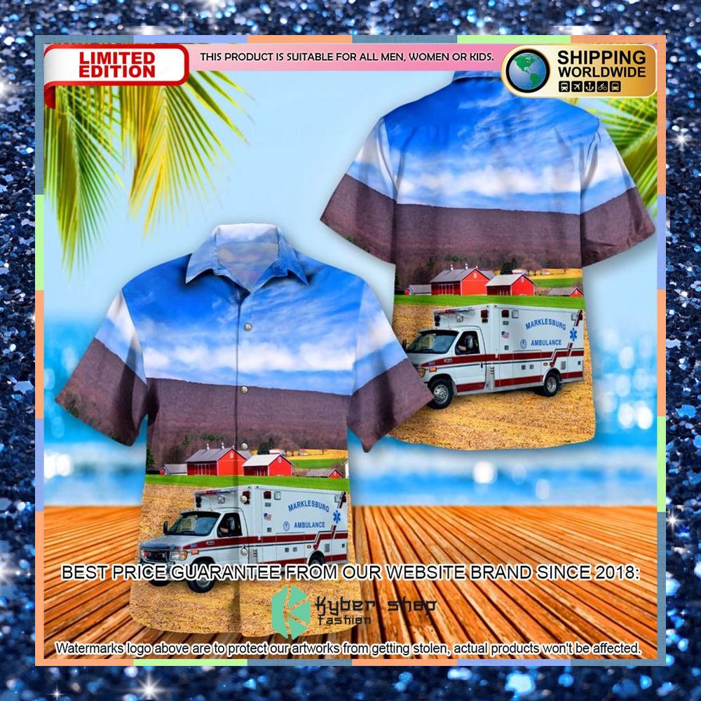 marklesburg pennsylvania marklesburg ems hawaiian shirt 1 95