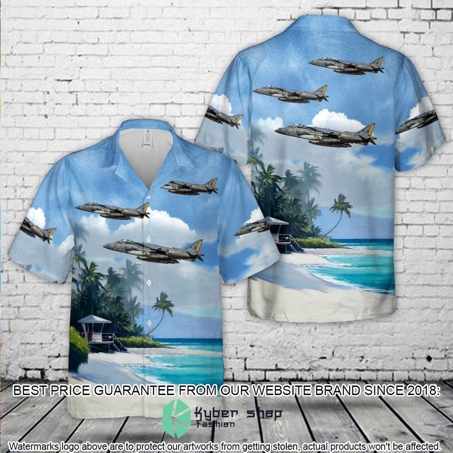mcdonnell douglas av 8b harrier ii of vma 542 tigers hawaiian shirt 1 598