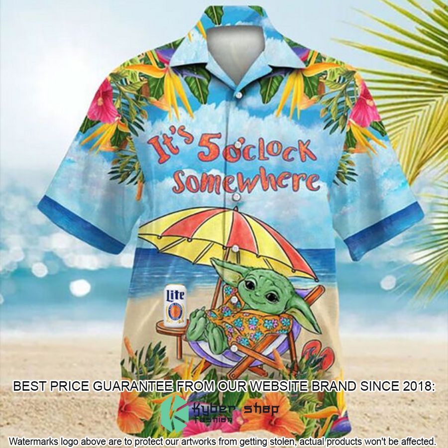 miller lite baby yoda hawaiian shirt 1 520