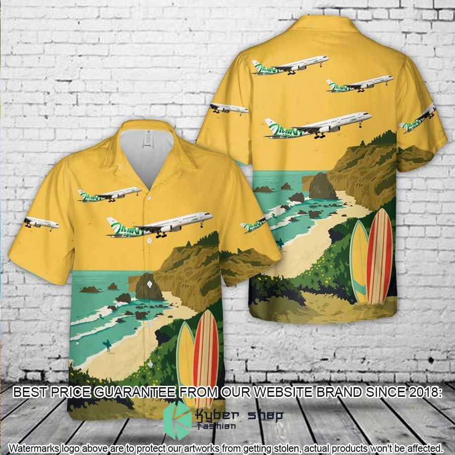 mint airways boeing 757 hawaiian shirt 1 393