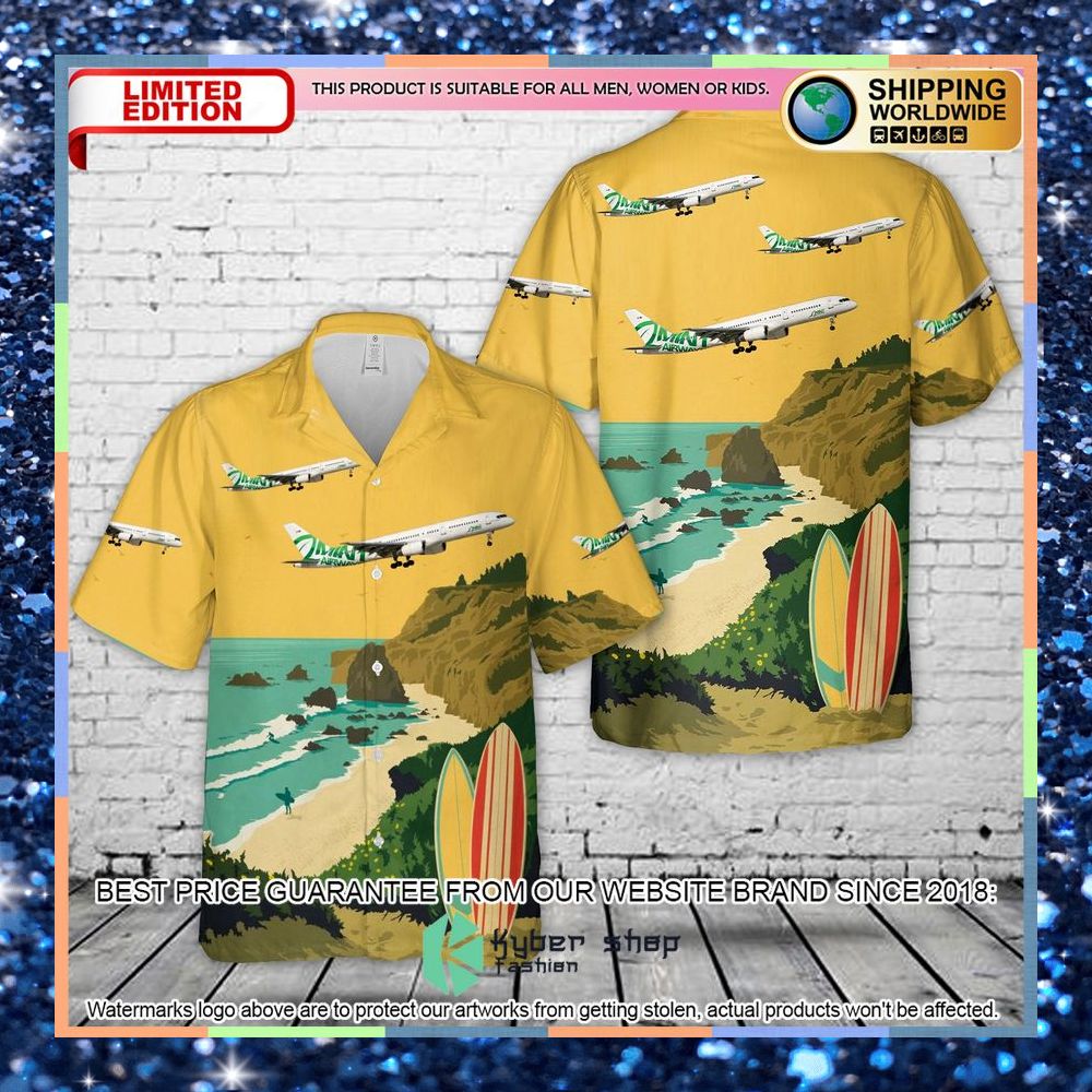 mint airways boeing 757 hawaiian shirt 1 751