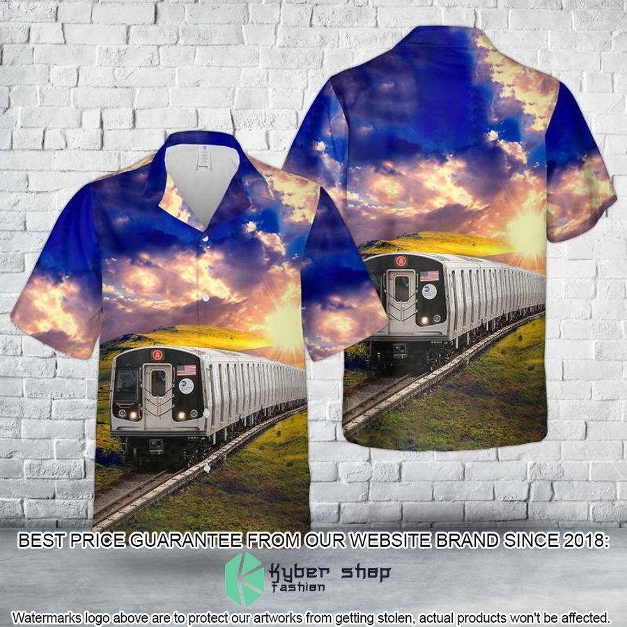 mta nyc subway a train of bombardier r179 cars hawaiian shirt 1 240