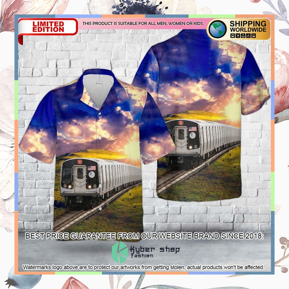mta nyc subway a train of bombardier r179 cars hawaiian shirt 1 309