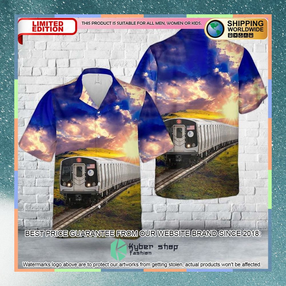 MTA Nyc Subway A Train Of Bombardier R179 Cars Hawaiian Shirt 3 mta nyc subway a train of bombardier r179 cars hawaiian shirt 1 647