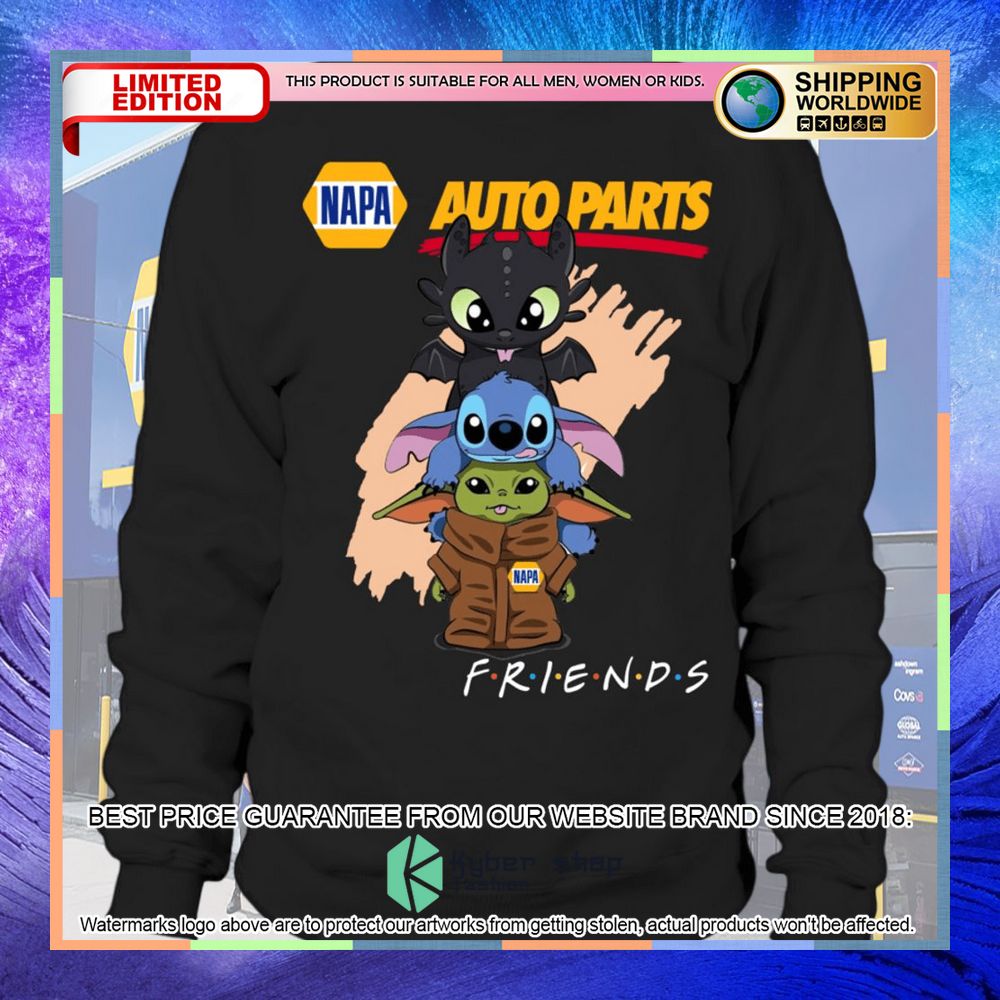 napa auto parts friend the stitch baby yoda and toothless baby shirt hoodie 3 803