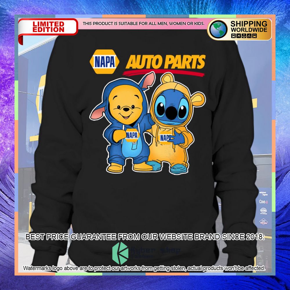 napa auto parts winnie the pooh and stitch shirt hoodie 3 874