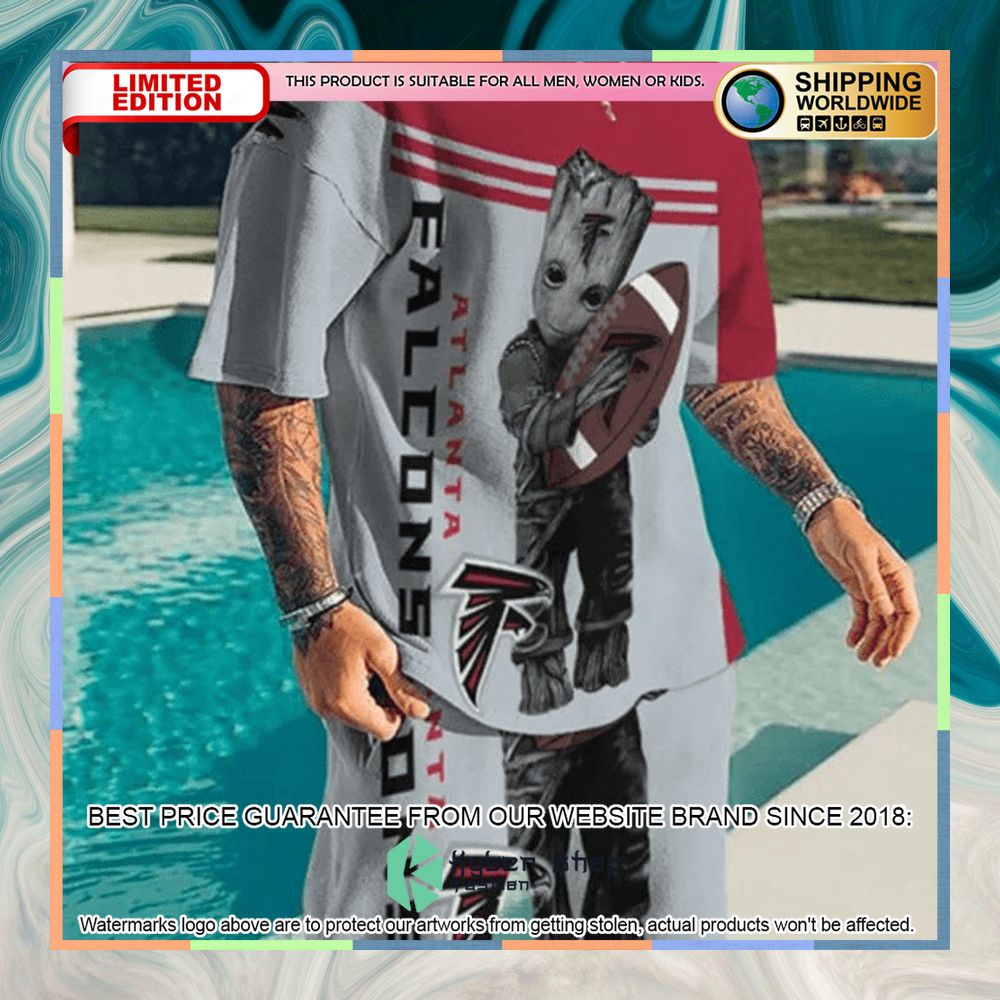 NFL Atlanta Falcons Groot T Shirt and Shorts 3 nfl atlanta falcons groot top and shorts two piece suits 1 246