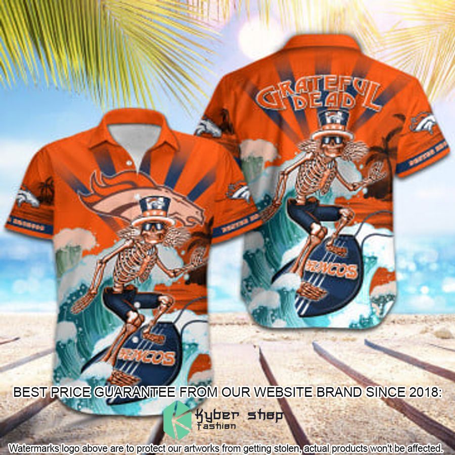 nfl denver broncos grateful dead skull surfing hawaiian shirt 1 154