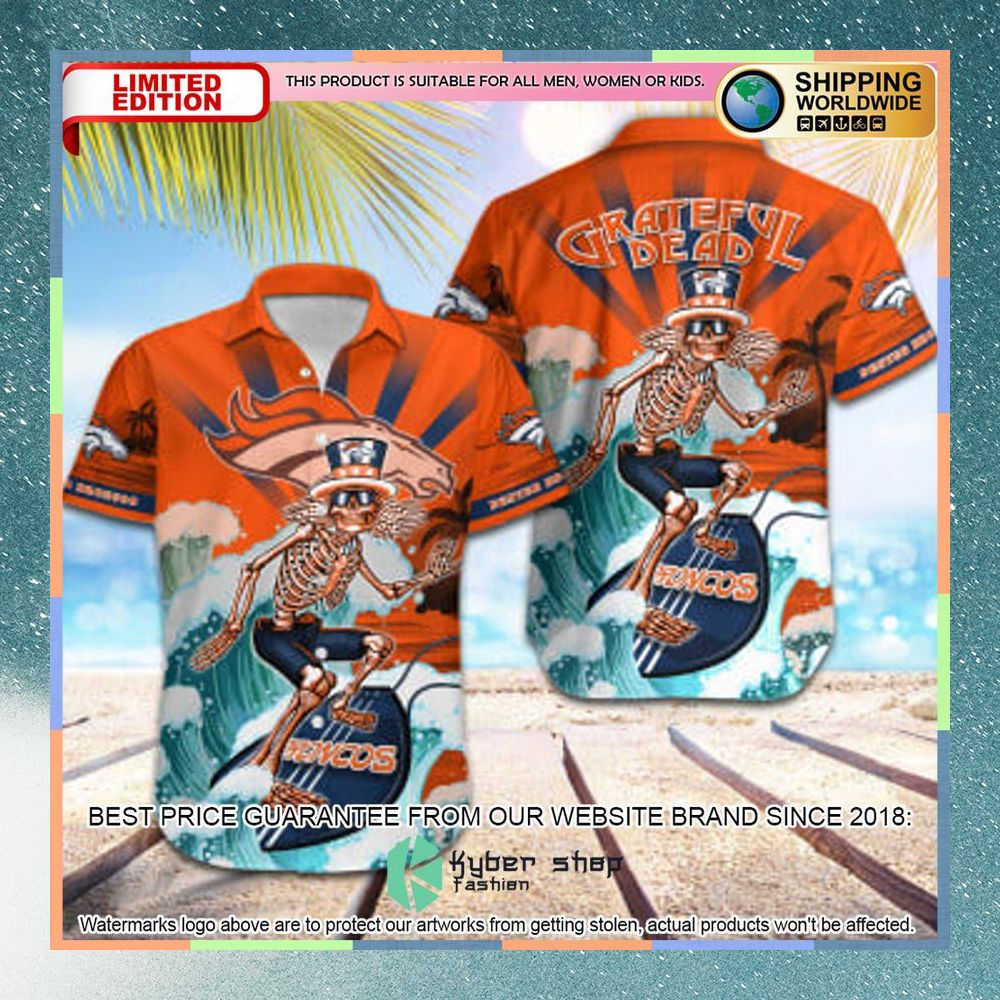 NFL Denver Broncos Grateful Dead Skull Surfing Hawaiian Shirt 3 nfl denver broncos grateful dead skull surfing hawaiian shirt 1 739