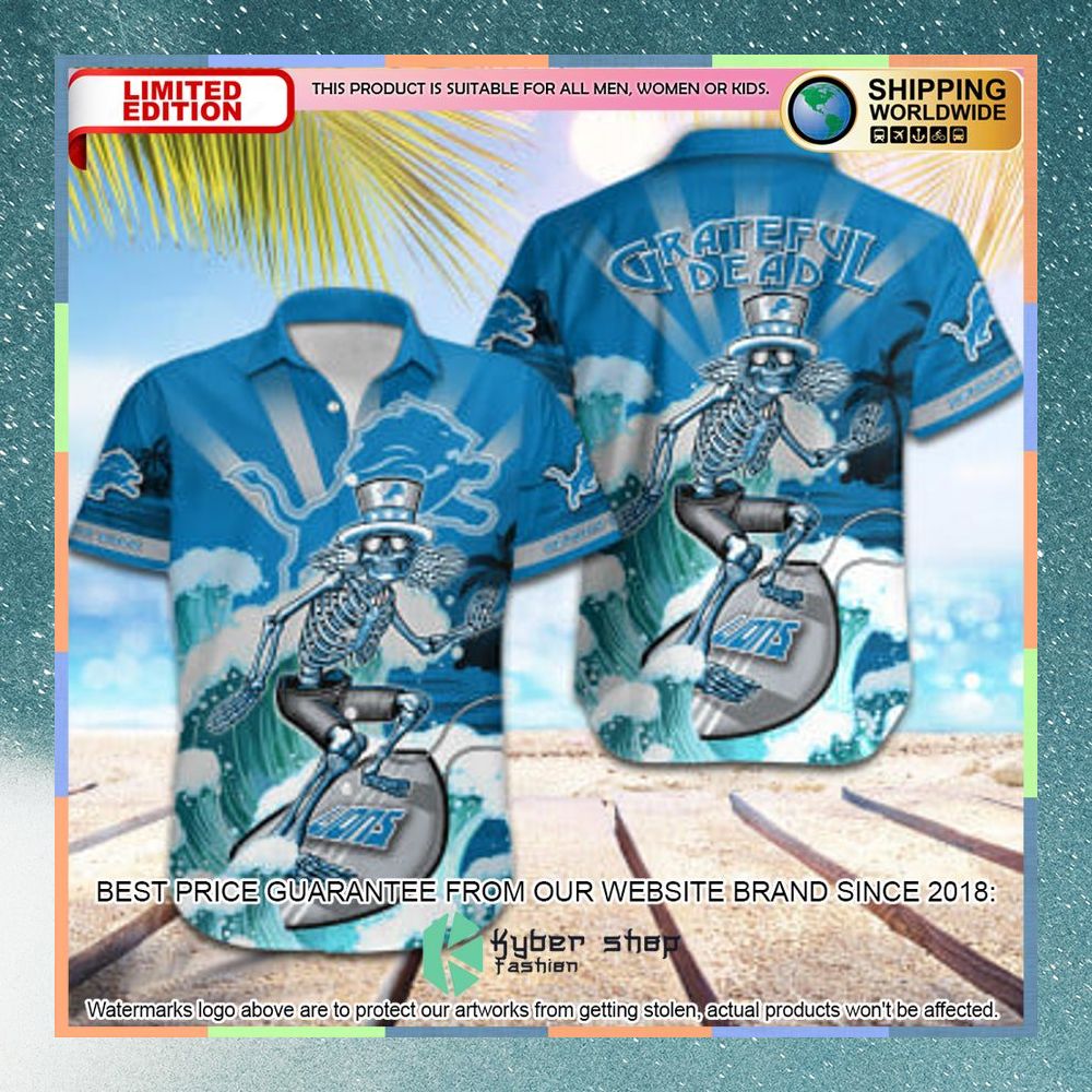 NFL Detroit Lions Grateful Dead Skull Surfing Hawaiian Shirt 3 nfl detroit lions grateful dead skull surfing hawaiian shirt 1 387