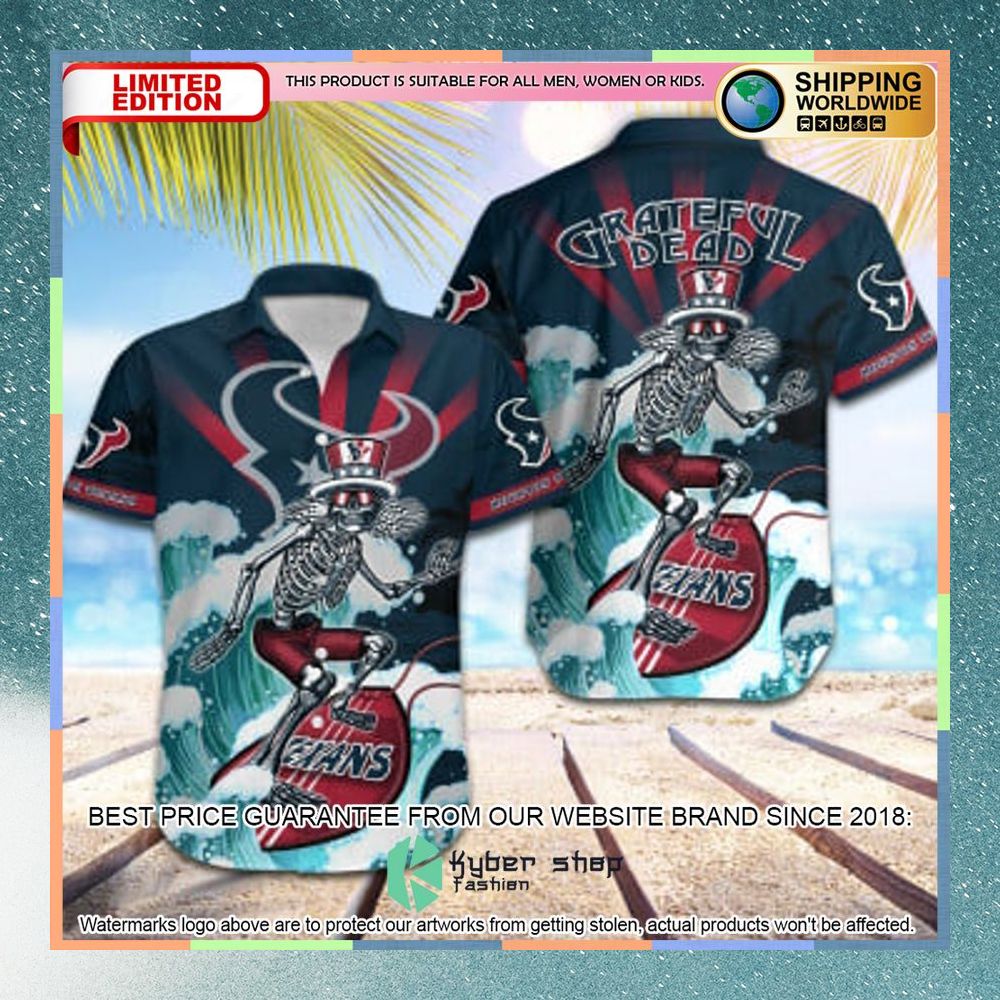 NFL Houston Texans Grateful Dead Skull Surfing Hawaiian Shirt 3 nfl houston texans grateful dead skull surfing hawaiian shirt 1 375