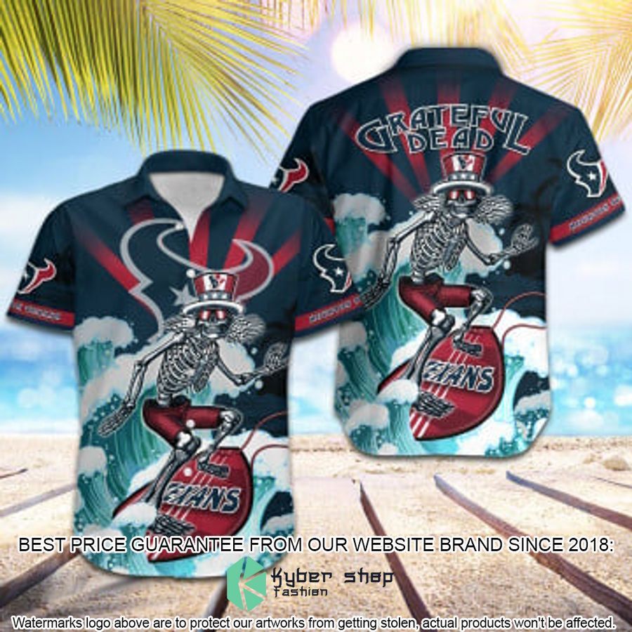 nfl houston texans grateful dead skull surfing hawaiian shirt 1 761