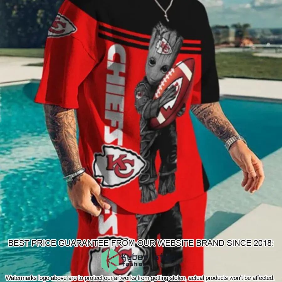 nfl kansas city chiefs groot top and shorts two piece suits 1 641