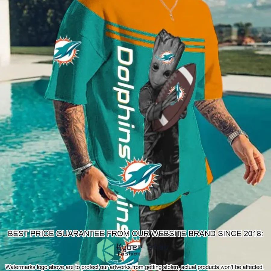 nfl miami dolphins groot top and shorts two piece suits 1 889