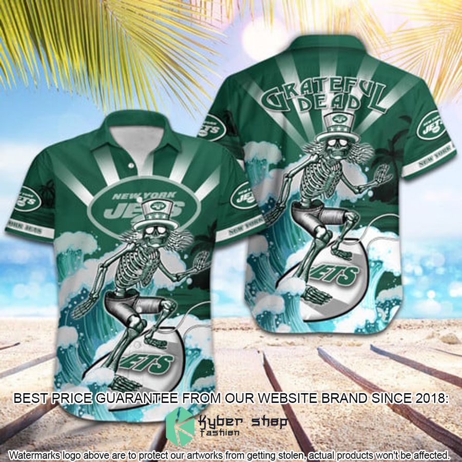 nfl new york jets grateful dead skull surfing hawaiian shirt 1 332