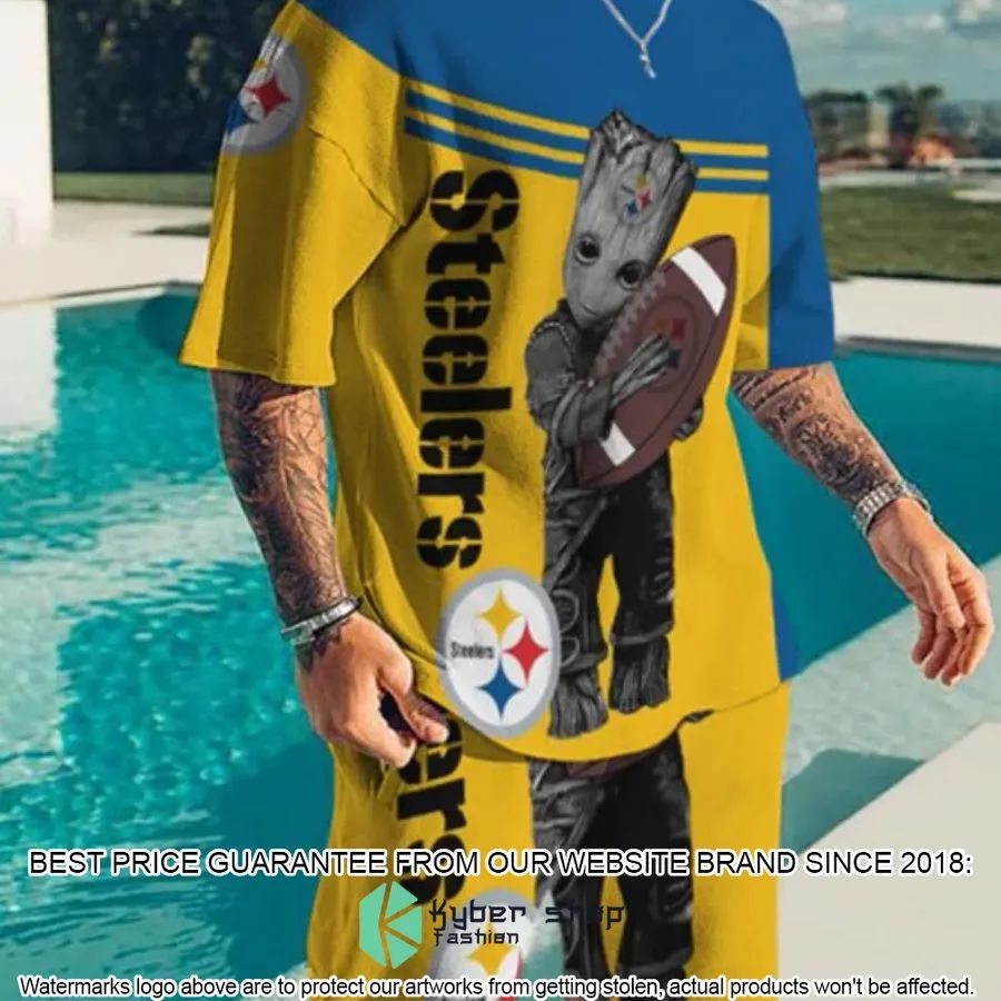 nfl pittsburgh steelers groot top and shorts two piece suits 1 850