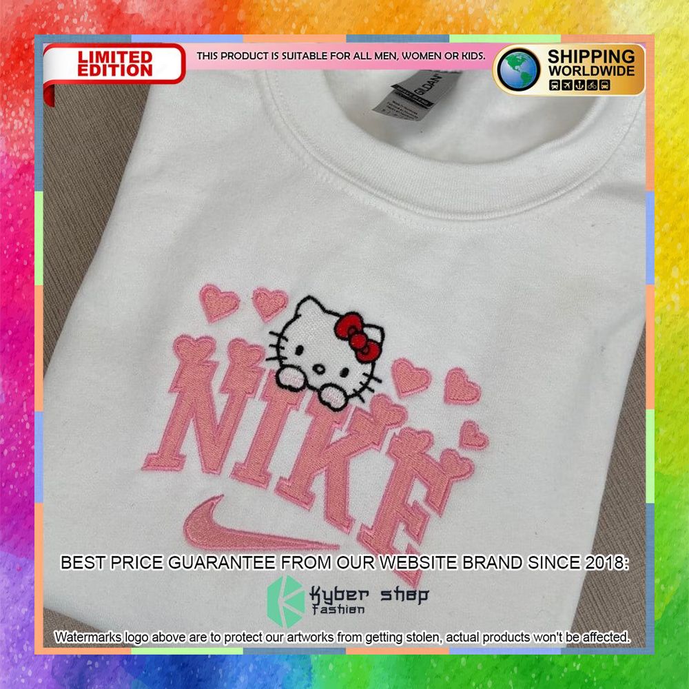 Nike Hello Kitty Embroided Shirt, Hoodie 3 nike hello kitty embroided shirt 1 511