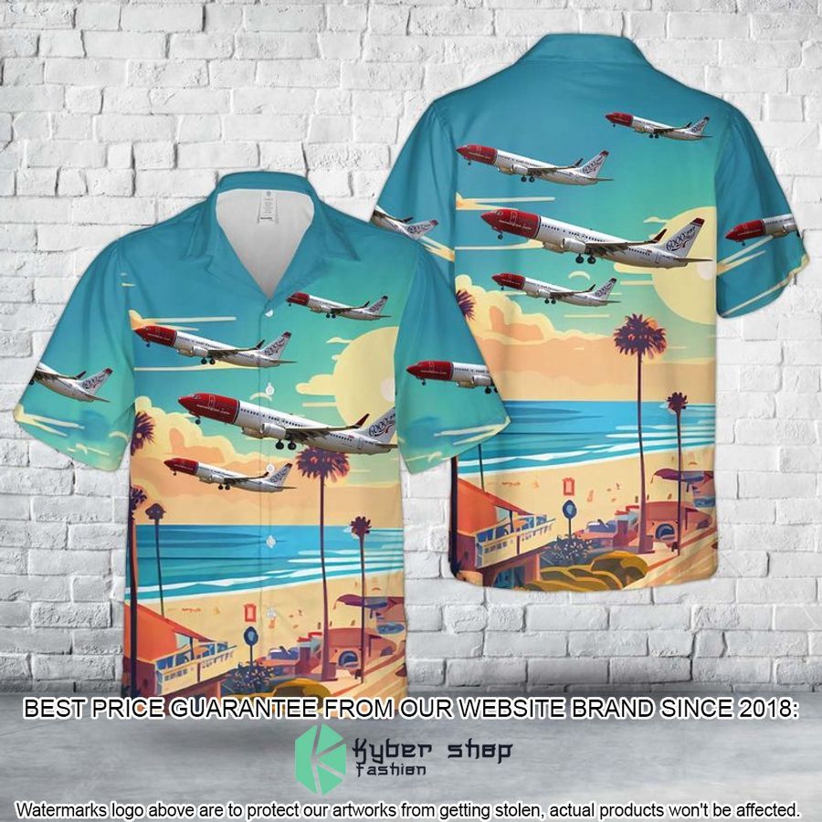 norwegian air shuttle 6000th 737 boeing 737 8q8 ln nol hawaiian shirt 1 937