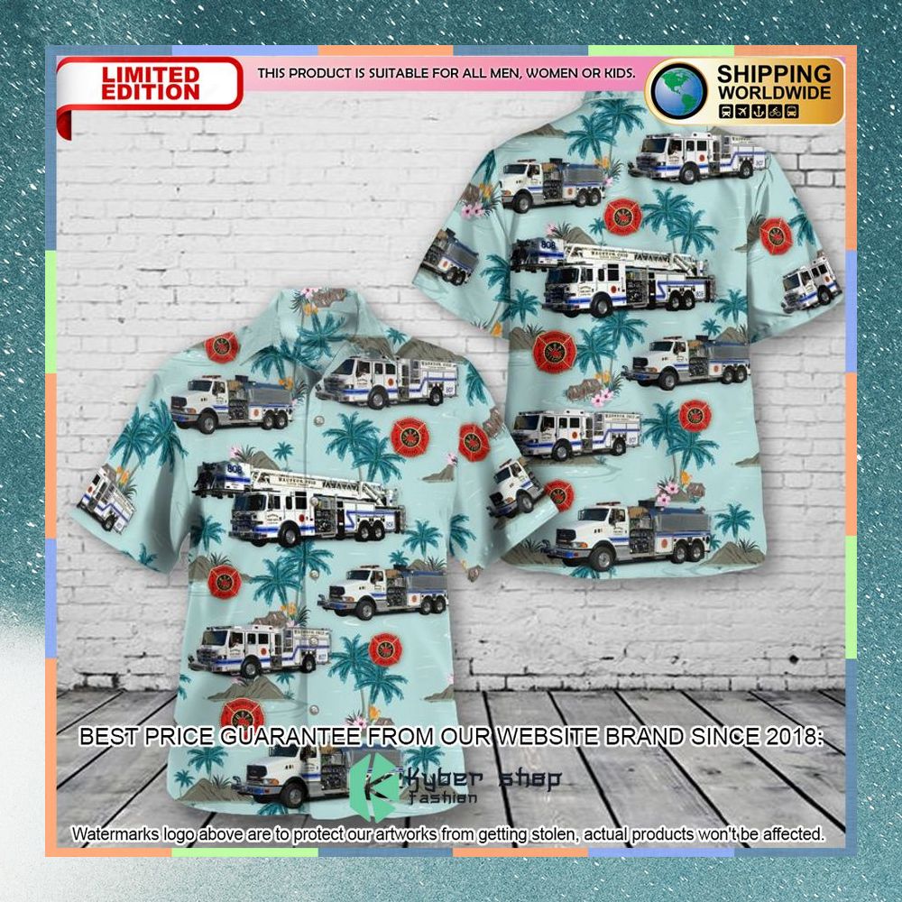 ohio wauseon fire department hawaiian shirt 1 526