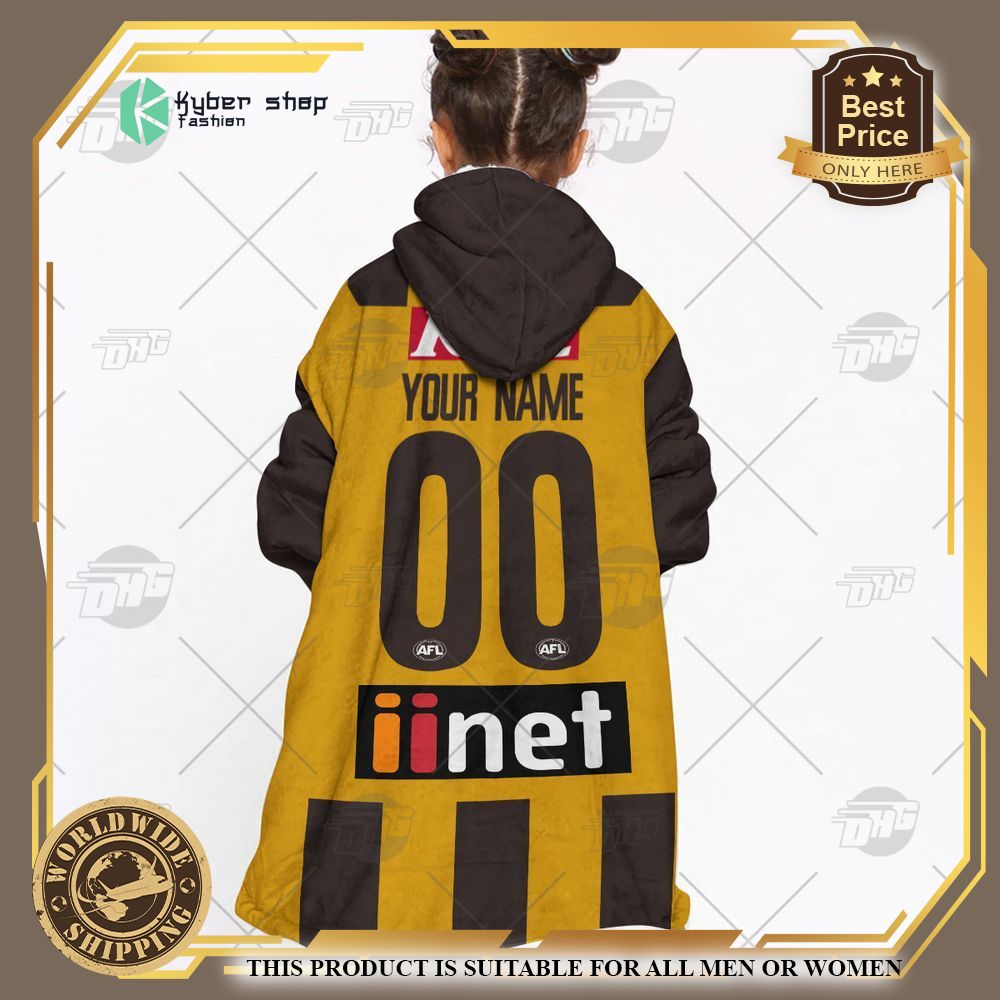 Personalized AFL Hawthorn Football Club Hoodie Blanket 7 personalized afl hawthorn football club hoodie blanket 7