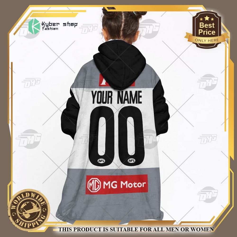 Personalized AFL Port Adelaide Football Club Hoodie Blanket 7 personalized afl port adelaide football club hoodie blanket 7