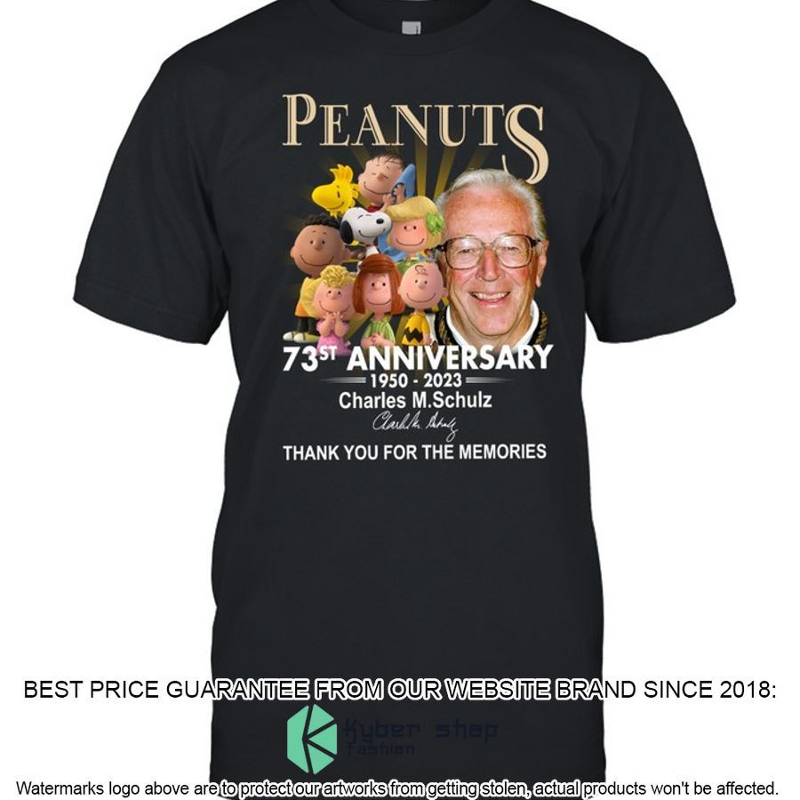 peanuts 73st anniversary thank you for the memories shirt hoodie 1 894