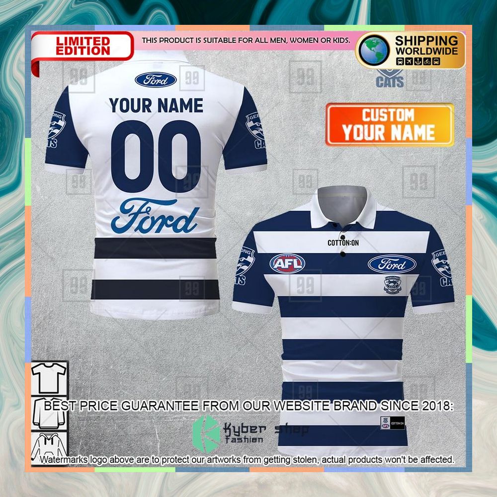 Personalized AFL Geelong Cats Polo Shirt 4 personalized afl geelong cats polo shirt 1 158