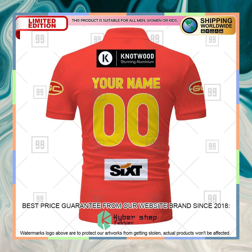 Personalized AFL Gold Coast Suns Polo Shirt 6 personalized afl gold coast suns polo shirt 3 362